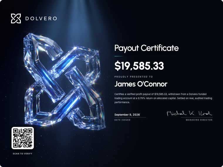 Certifikát výplaty Dolvero