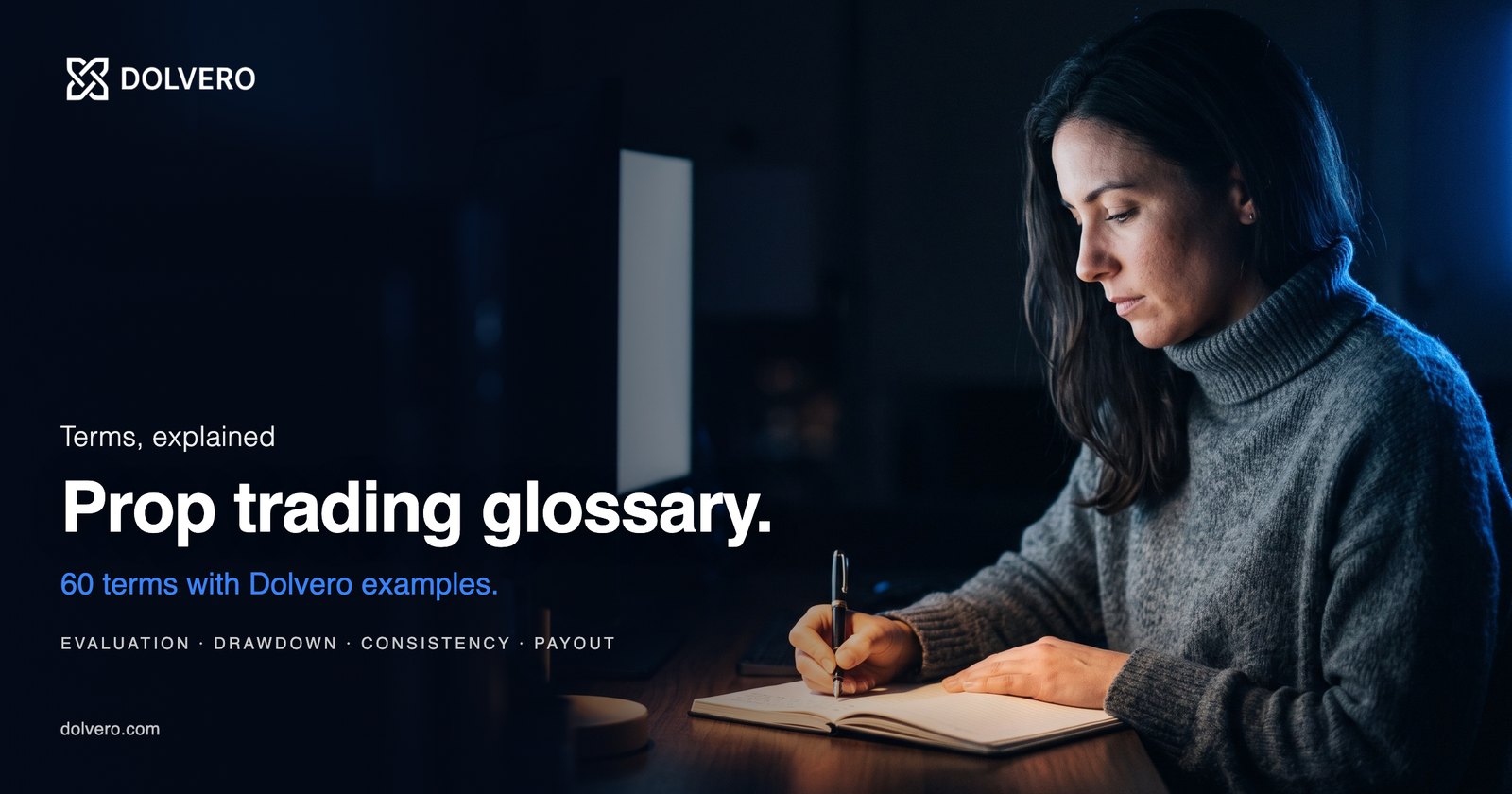 Prop Trading Glossary 2026: 60 Terms Explained With Dolvero Examples